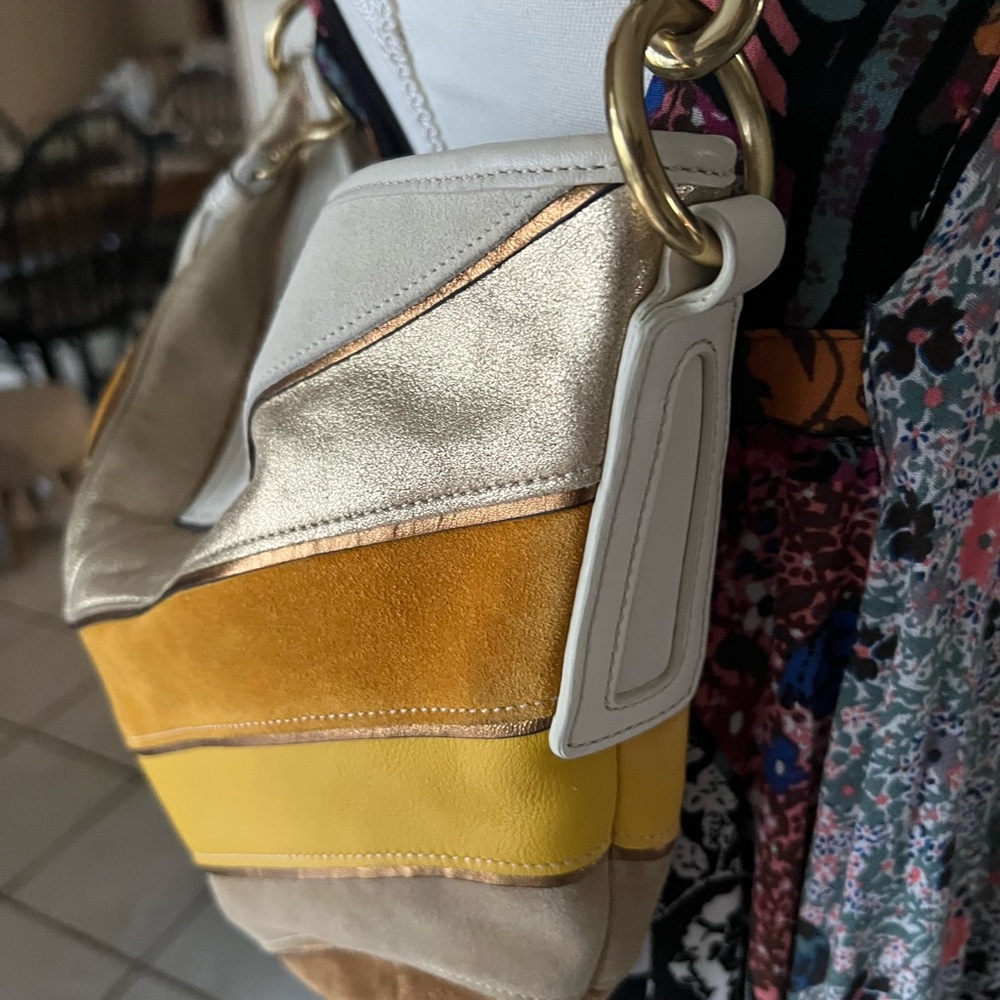 Coach Vintage Soho Limited Edition Suede Leather Chevron Bag W/Wristlet 3664 - Picture 5 of 11